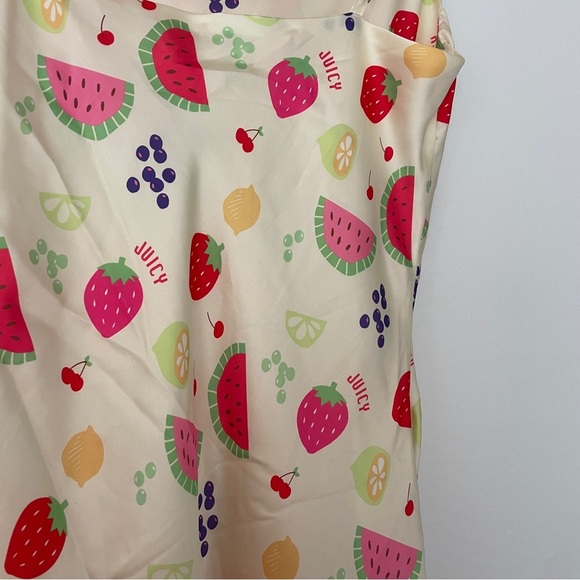 Peppermayo Cream Slip Satin Fruit Dress - Picture 6 of 12